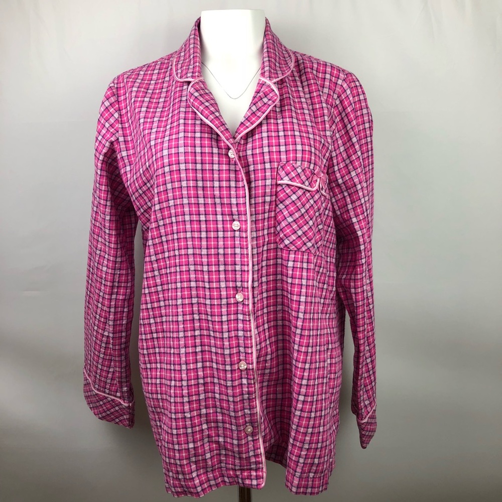 Victoria’s Secret Women’s Flannel Pajama Top Sz L